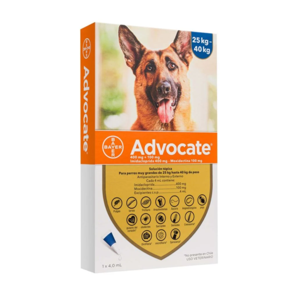 Advocate x4.0ml de 25-40 kg x 1dosis