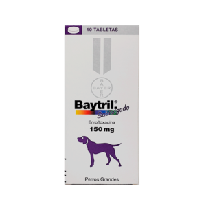 Baytril Saborizado 150 mg Cja x10 und