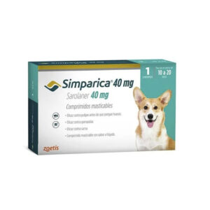 SIMPARICA CAJA X 1 TAB DE 40 MG (10 - 20 KG)